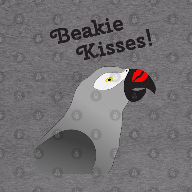 Beakie Kisses African Grey Parrot by Einstein Parrot